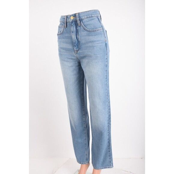 Triarchy Womens Ms Triarchy Jeans Cinched High Rise Straight Sz 24 Light indigo - Picture 4 of 7